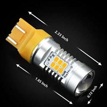 JDM ASTAR Super Bright PX Chipsets 7440 7441 7443 7444 992 T20 LED Bulbs,Amber Yellow