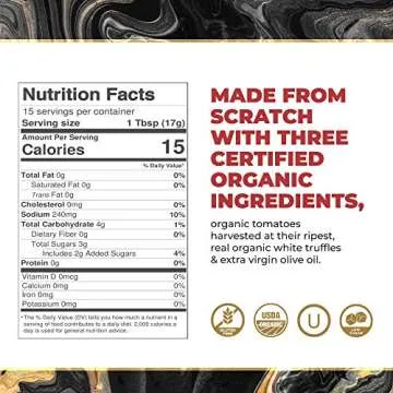 FOODGOD Truffle Ketchup (9 oz) - Made with REAL White Truffles and Fresh Tomatoes - Organic Truffle Ketchup, Gluten-Free, Low Sugar, Vegan