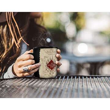 Morphing Mugs Harry Potter - Marauder's Map - I Solemnly Swear – 16 oz Large Ceramic Heat Sensitive Clue Mug – Full image revealed when HOT liquid is added