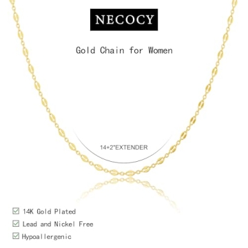 NECOCY Layered Gold Necklace Set - Dainty Gift for Women