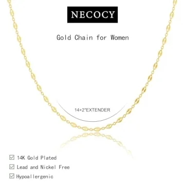 NECOCY Layered Gold Necklace Set - Dainty Gift for Women