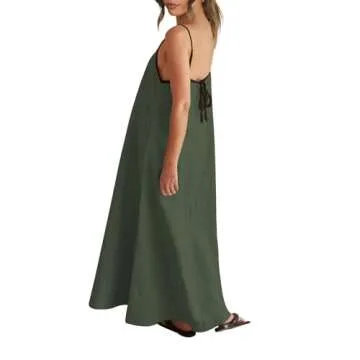 Shy Velvet Women's Summer Linen Maxi Dress for Beach