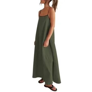Shy Velvet Women's Summer Linen Maxi Dress for Beach