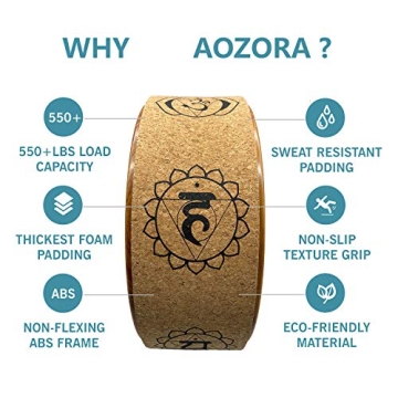 Aozora Yoga Wheel 13" with Guide for 30+ Poses