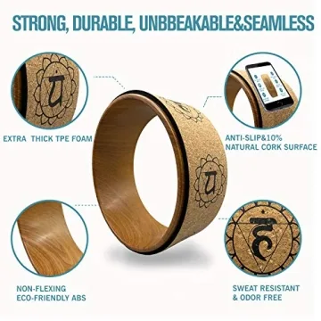 Aozora Yoga Wheel 13" with Guide for 30+ Poses