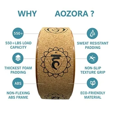 Aozora Yoga Wheel 13" with Guide for 30+ Poses