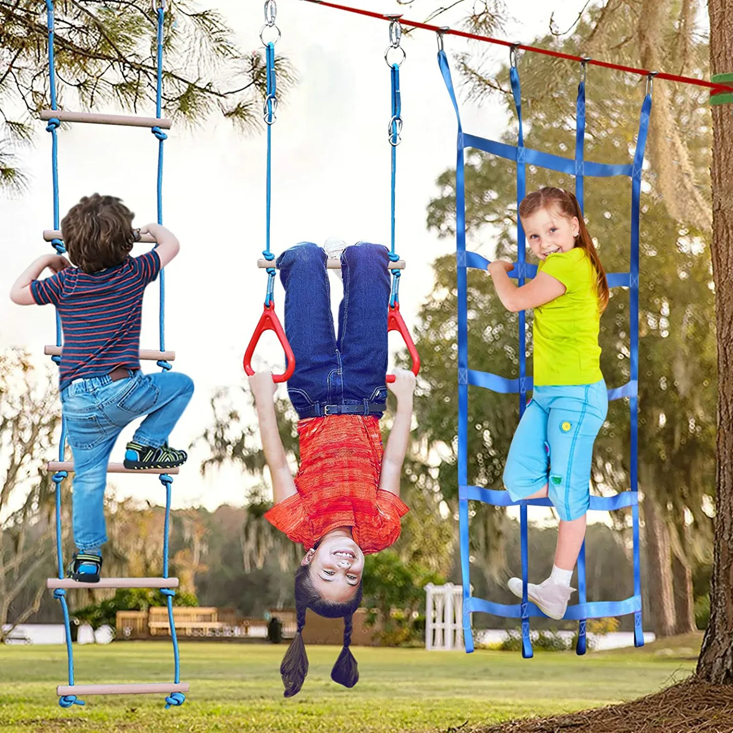Ninja Warrior Obstacle Course for Kids with Accessories