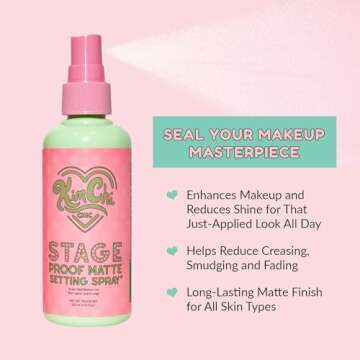 Kimchi Chic Beauty Stage Proof Matte Setting Spray, Makeup Finishing Mist and Fixative for All Skin ...