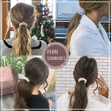 Brinie Pearl Hair Ties - Stylish Scrunchies for Women