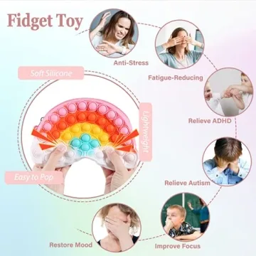 UOYHXQ Rainbow Pop Shoulder Purse for Girls 4-12