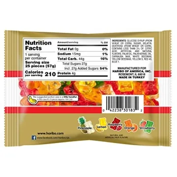 Haribo Gummi Candy Goldbears Pack of 4 - 2 Ounce