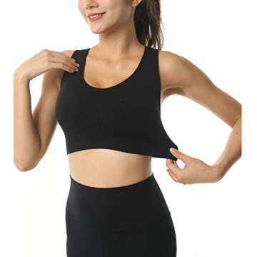 AKAMC Women's Zip Front Sports Bra - Comfortable & Supportive