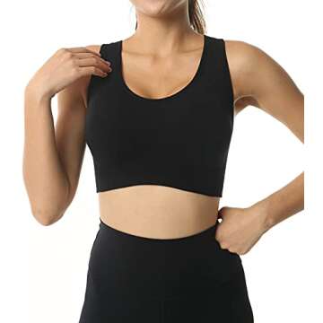 AKAMC Women's Zip Front Sports Bra - Comfortable & Supportive