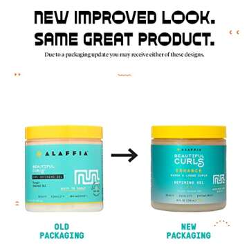Alaffia Beautiful Curls Curl Enhance Defining Gel - 8 Fl Oz - Natural Styling for Wavy to Curly Hair