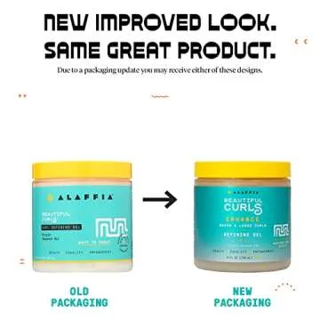 Alaffia Beautiful Curls Curl Enhance Defining Gel - 8 Fl Oz - Natural Styling for Wavy to Curly Hair