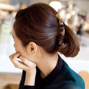 Meilliwish Leopard Banana Hair Clip for Trendy Elegance