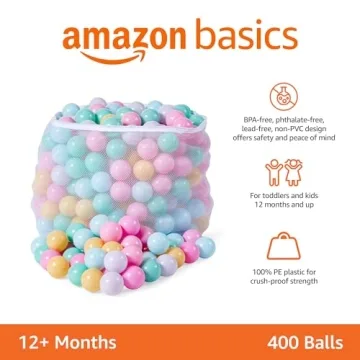 Amazon Basics BPA-Free Pastel Ball Pit Balls for Toddlers