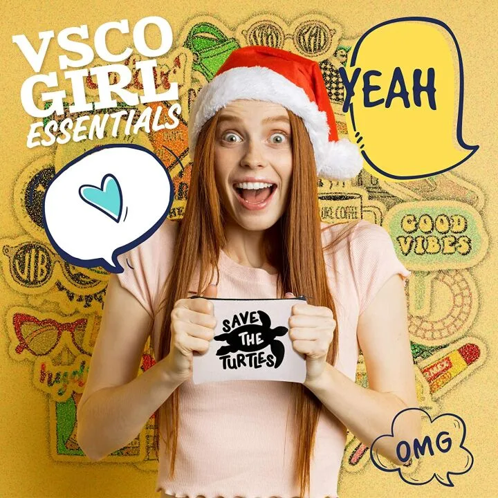 VSCO Girl Accessories Kit with Stickers & Straw