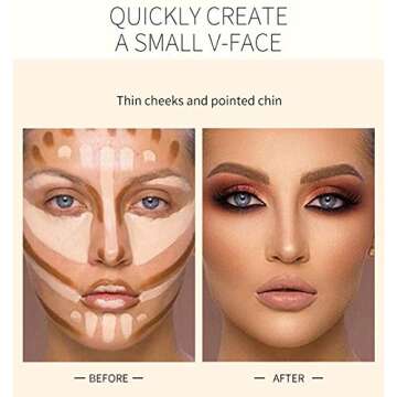 ONLYOILY Double-End Contour Highlighter Stick, Face Contour Makeup Contouring Sticks Cream Concealer (1)