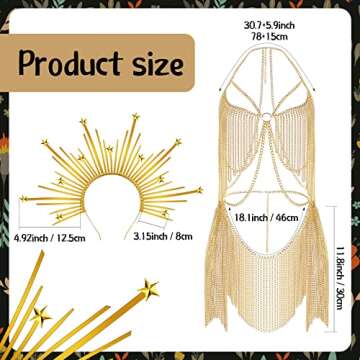 Sureio African Vintage Jewelry Full Body Chain Set