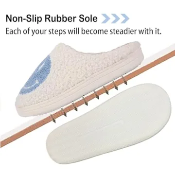 LEZIRTOI Retro Fuzzy Face Slippers for Comfort & Joy