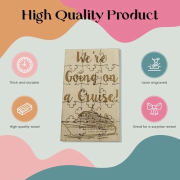 Personalized Cruise Reveal Basswood Puzzle Gift