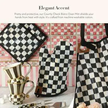 MACKENZIE-CHILDS Oven Mitt: Classic Courtly Check Design for Cooking