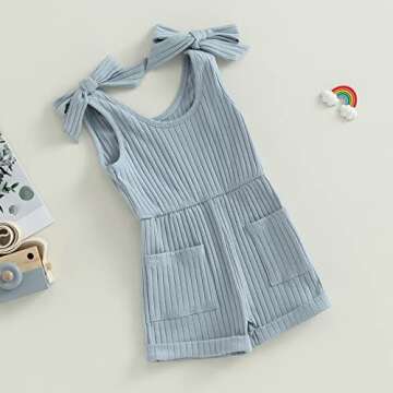 Stylish Toddler Girl Sleeveless Jumpsuit for Summer