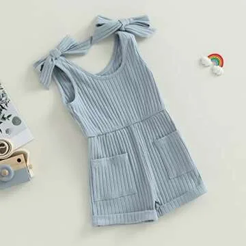 Stylish Toddler Girl Sleeveless Jumpsuit for Summer