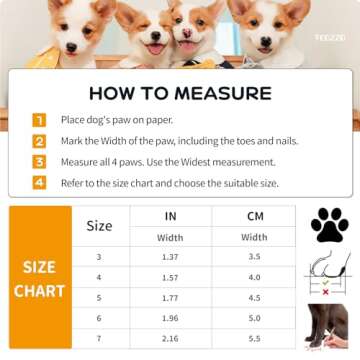 TEOZZO Dog Shoes Dog Boots & Paw Protector, Anti-Slip Sole Winter Dog Booties with Reflective Straps Dog Snow Boots for Small Medium Dogs 4PCS Black 3