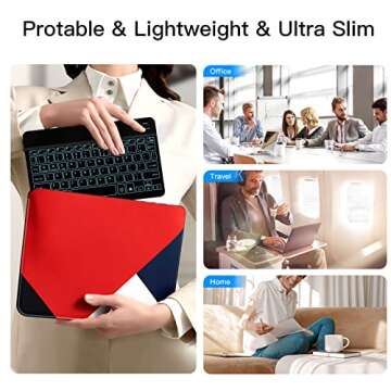 XIWMIX Ultra-Slim Wireless Bluetooth Keyboard with Backlight