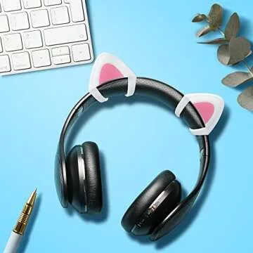 Cute Cat Ears for Overear Headphones - Customizable Fun