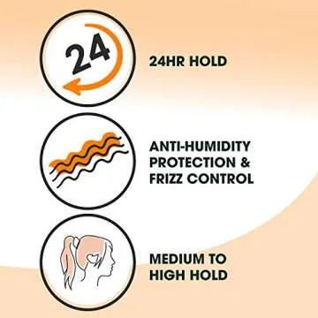 Garnier Fructis Style Sleek and Shine Anti-Humidity Hairspray, Ultra Strong Hold, Frizz Protection 8.25 Oz, 3 Count (Packaging May Vary)