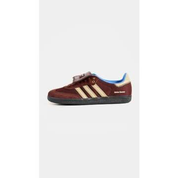 adidas x Wales Bonner Samba Sneakers, FoxBrown/SandyBeige/LuckyBlue, 11.5 US Women/10.5 US Men