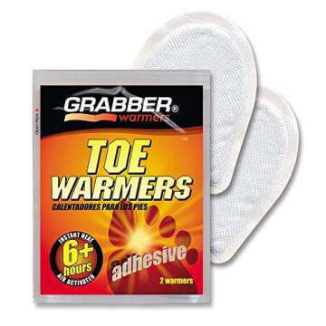 Grabber Toe Warmers - Long Lasting Safe Natural Odorless Air Activated Warmers - Up to 6 Hours of He...