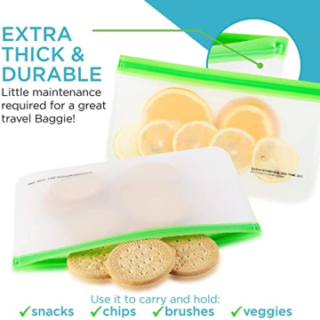 Eco-Friendly Reusable Storage Bags - 8 Pack for Food & Snacks