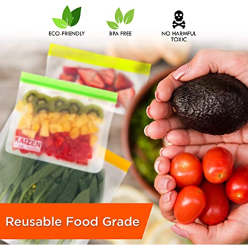 Eco-Friendly Reusable Storage Bags - 8 Pack for Food & Snacks