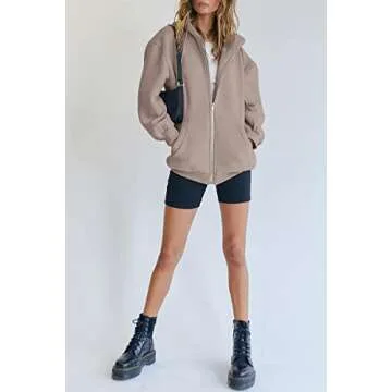 AUTOMET Womens Zip Up Hoodies Long Sleeve Fall Oversized Sweatshirts Fleece Y2K Jacket with Pockets 2025 Fashion Clothes