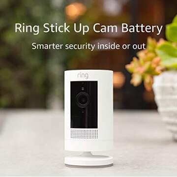 Ring Stick Up Cam Battery | Weather-Resistant Outdoor Camera, Live View, Color Night Vision, Two-way Talk, Motion alerts, Works with Alexa | 2-Pack | White