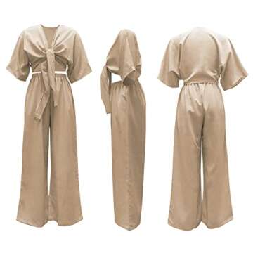 Elegant V Neck Jumpsuit for Women - SeNight Fashion