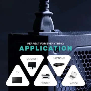 Universal 3ft AC Power Cord for Electronics and More