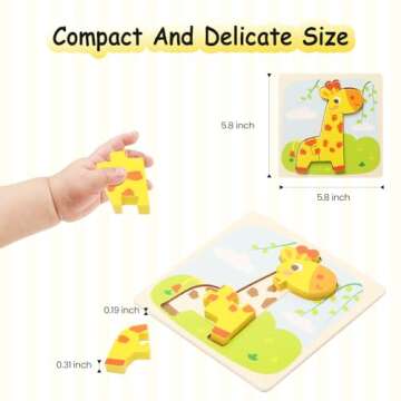 Wooden Puzzles for Toddlers - Educational Fun for Ages 1-4