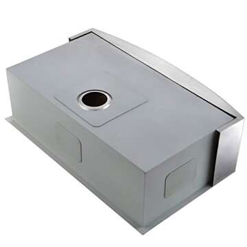 33-inch Farmhouse Apron Sink in Brushed Nickel Finish