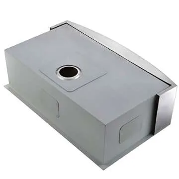 33-inch Farmhouse Apron Sink in Brushed Nickel Finish