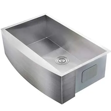 33-inch Farmhouse Apron Sink in Brushed Nickel Finish