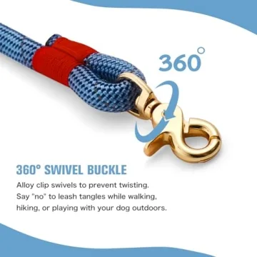 Fnsyxpm Braided Nylon Rope Dog Leash - Heavy Duty