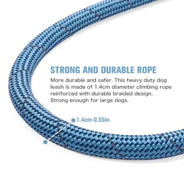 Fnsyxpm Braided Nylon Rope Dog Leash - Heavy Duty