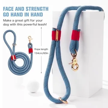 Fnsyxpm Braided Nylon Rope Dog Leash - Heavy Duty