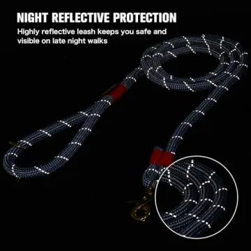 Fnsyxpm Braided Nylon Rope Dog Leash - Heavy Duty