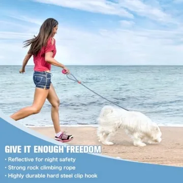 Fnsyxpm Braided Nylon Rope Dog Leash - Heavy Duty